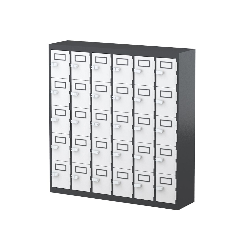 30-door-Mobile-Phone-locker-Black-frame