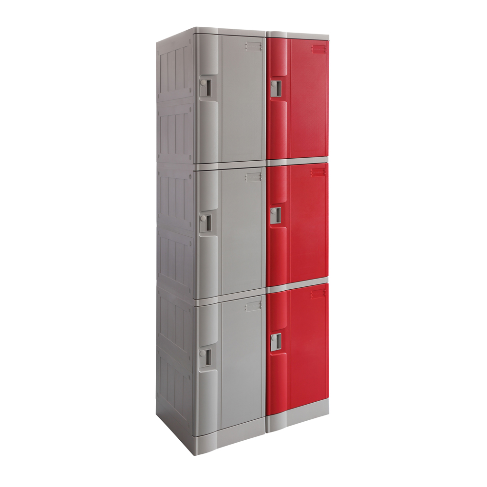 Steelco ABS Plastic Three Door Locker