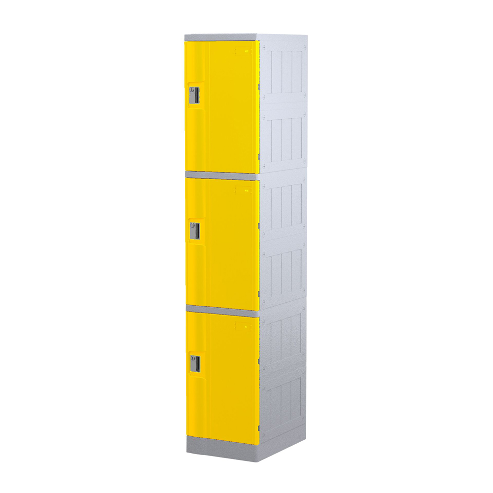 Steelco ABS Plastic Three Door Locker