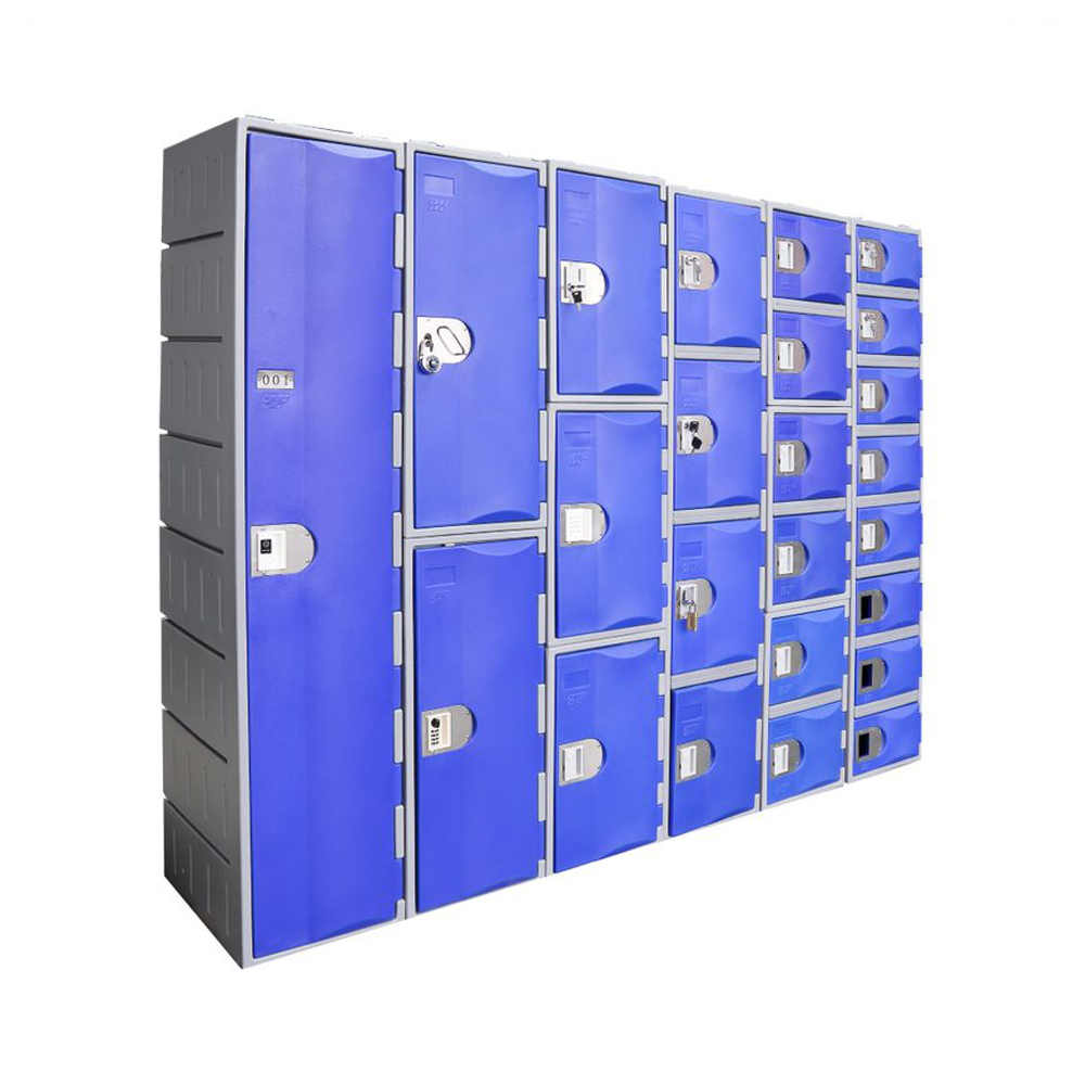 Heavy duty plastic locker bank