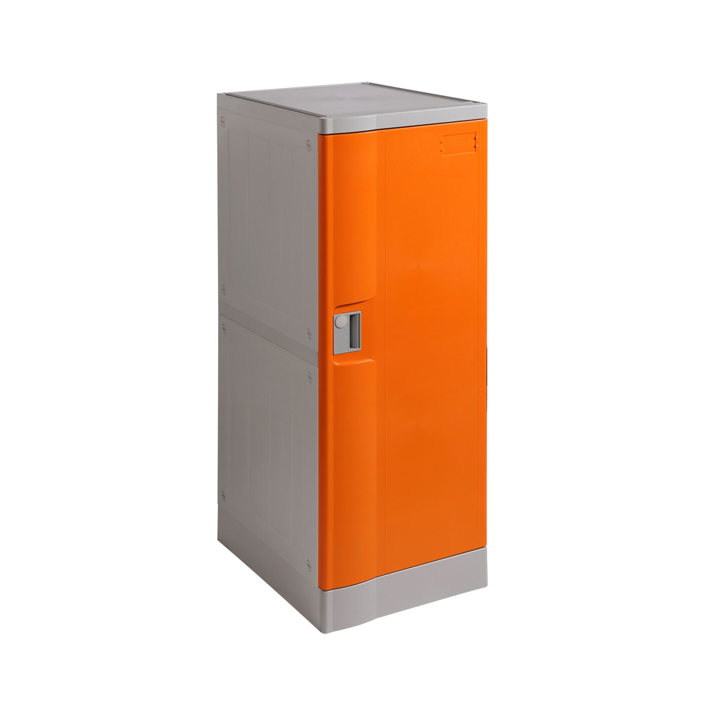 Steelco ABS Plastic Three Door Locker Orange