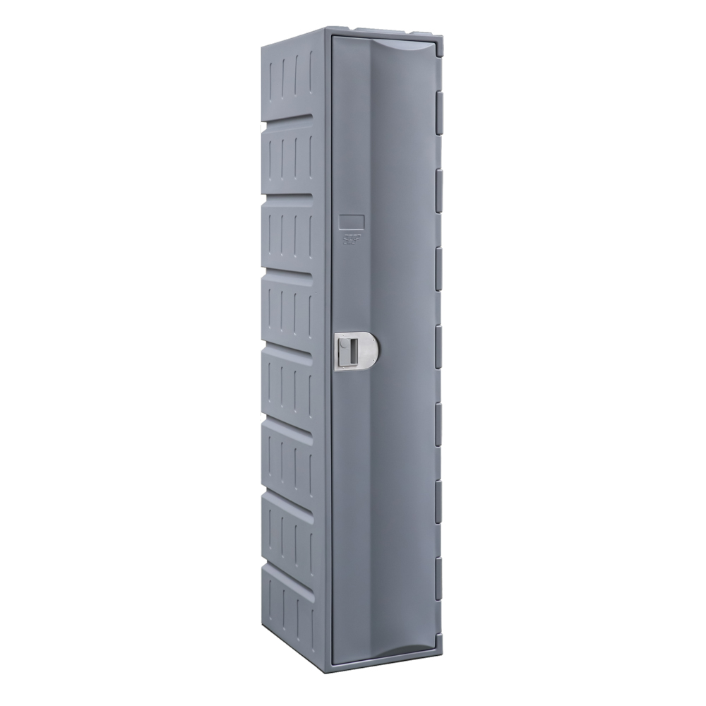 heavy duty plastic locker grey 1 door