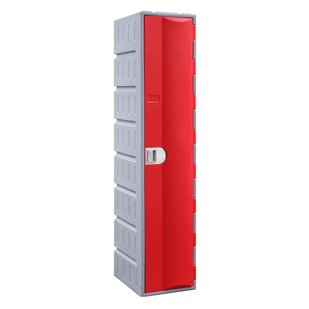 heavy duty plastic locker red 1 door