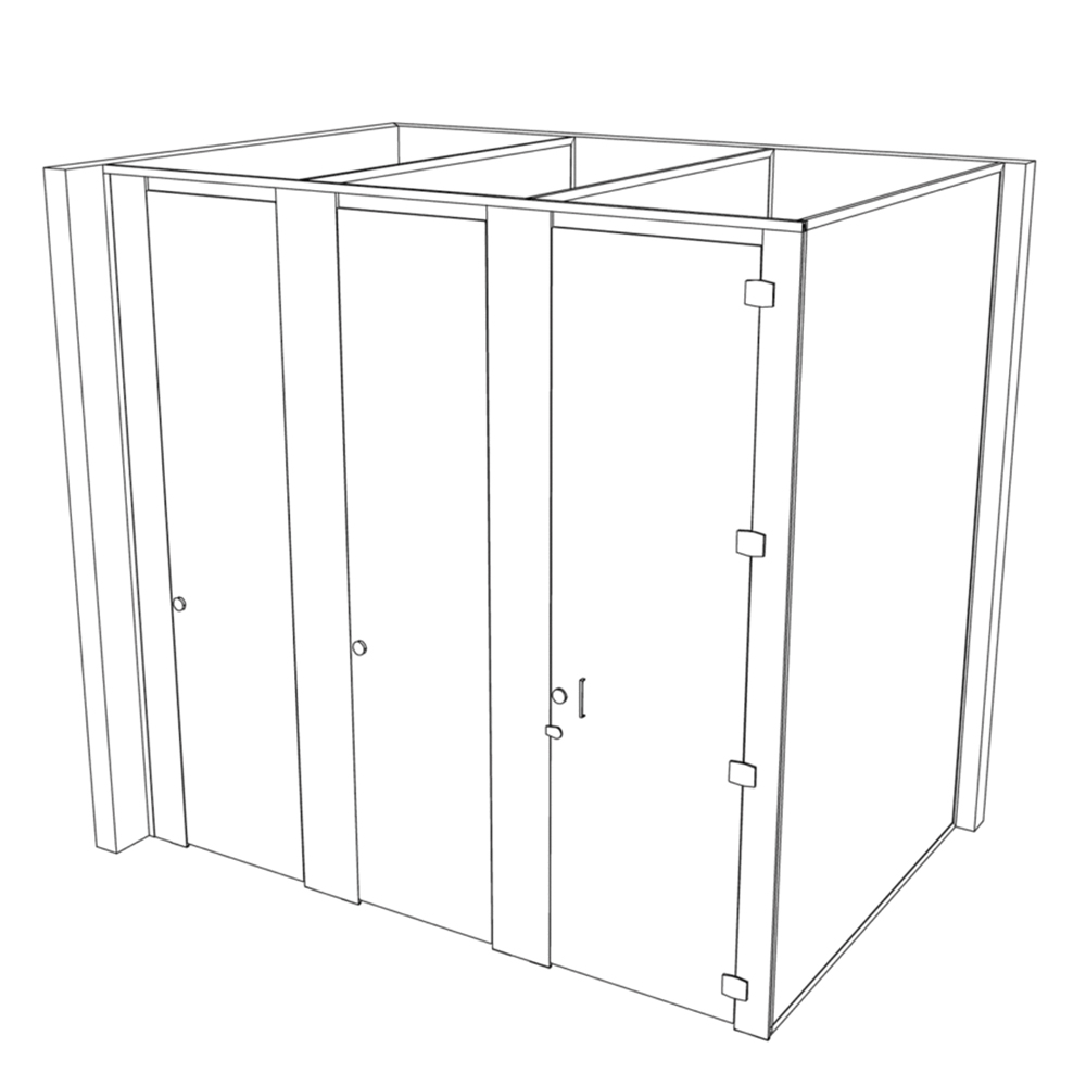 Bersa Cubicle Partition Line Drawing