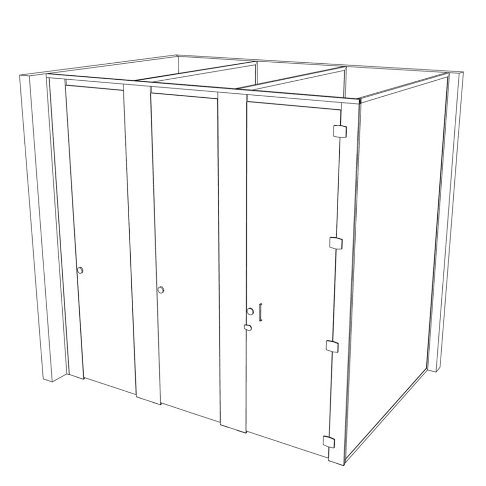 Bersa Cubicle Partition Line Drawing