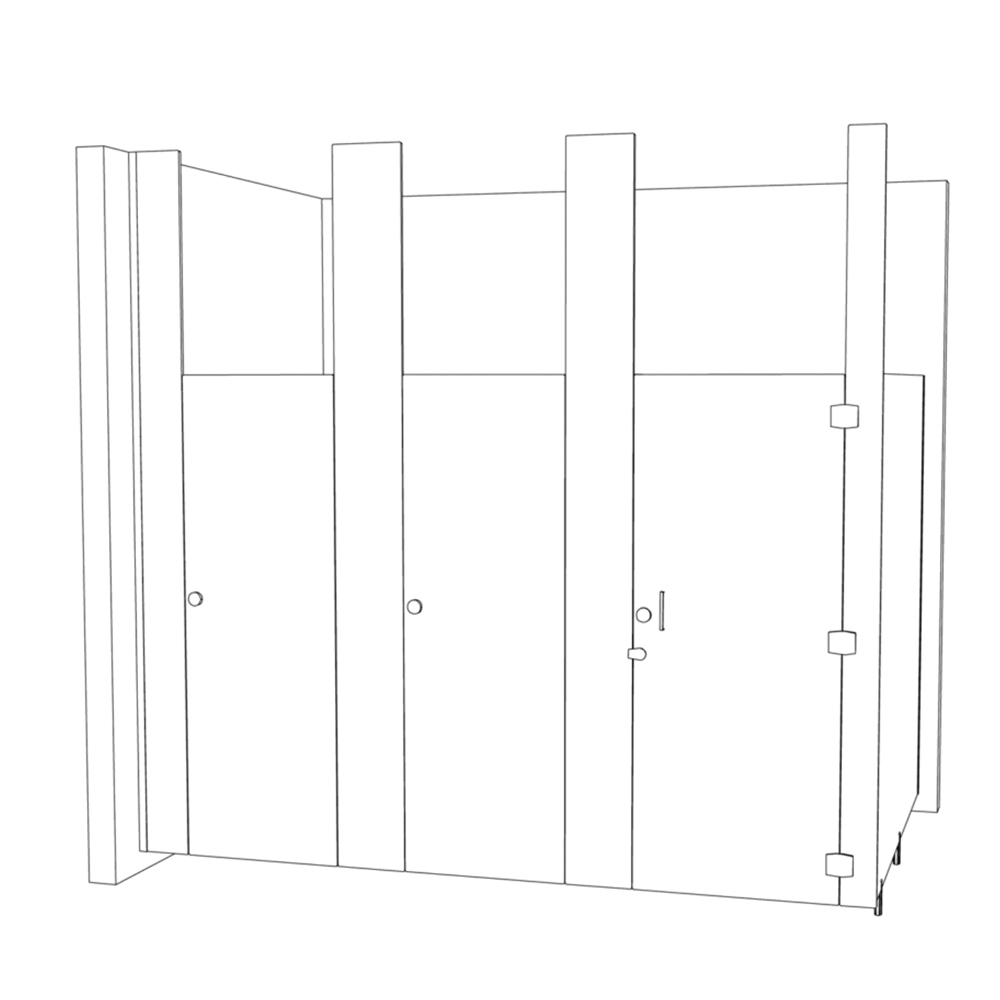 Capital Cubicle Partition Line Drawing