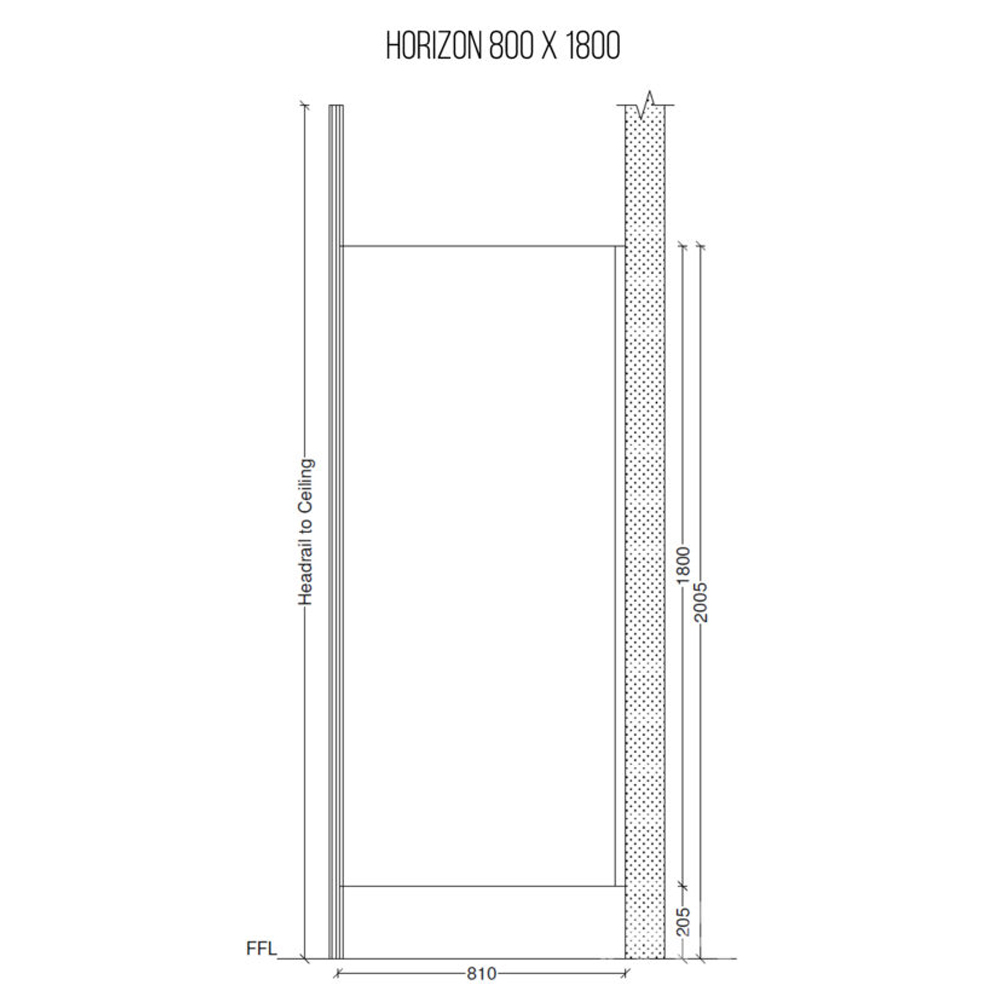 Horizon Modesty Panel Line Drawing