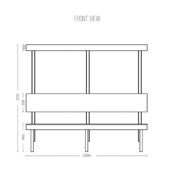 Laminate Locker Island Bench - Image 4