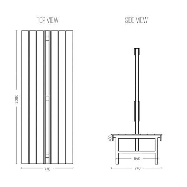 Laminate Locker Island Bench - Image 3