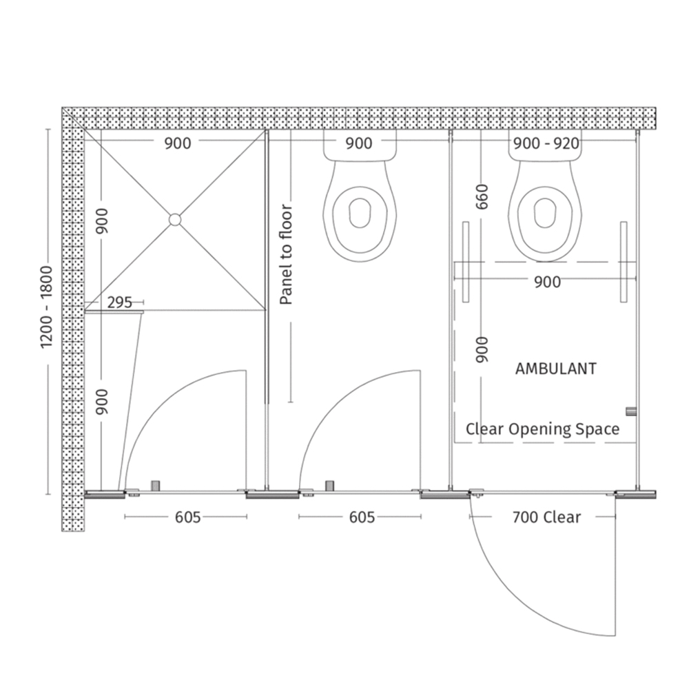 Kindy Cubicle Partition Line Drawing