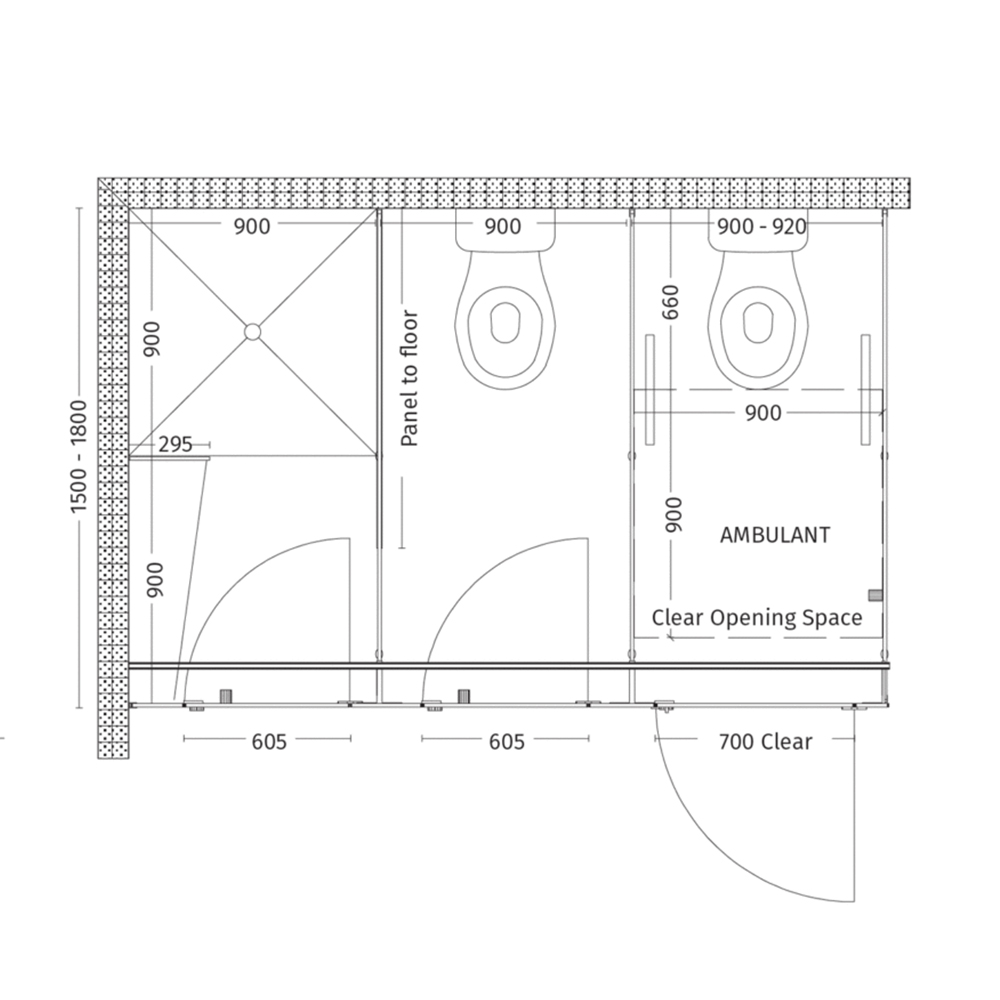 Latitude Cubicle Partition Line Drawing