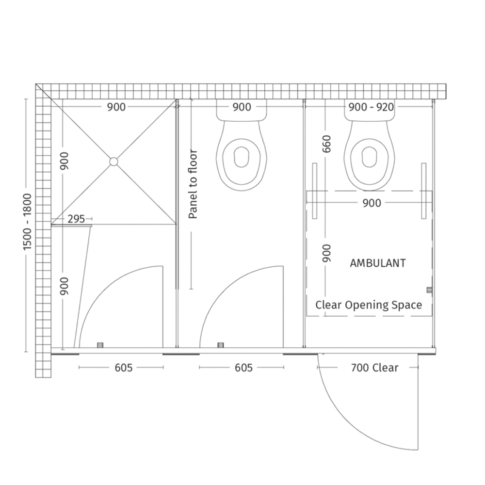 Pinnacle Cubicle Partition Line Drawing