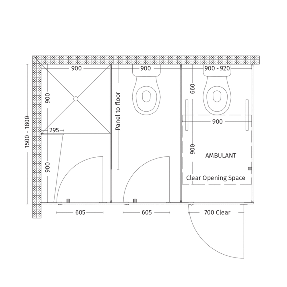 Windsor Cubicle Partition Line Drawing