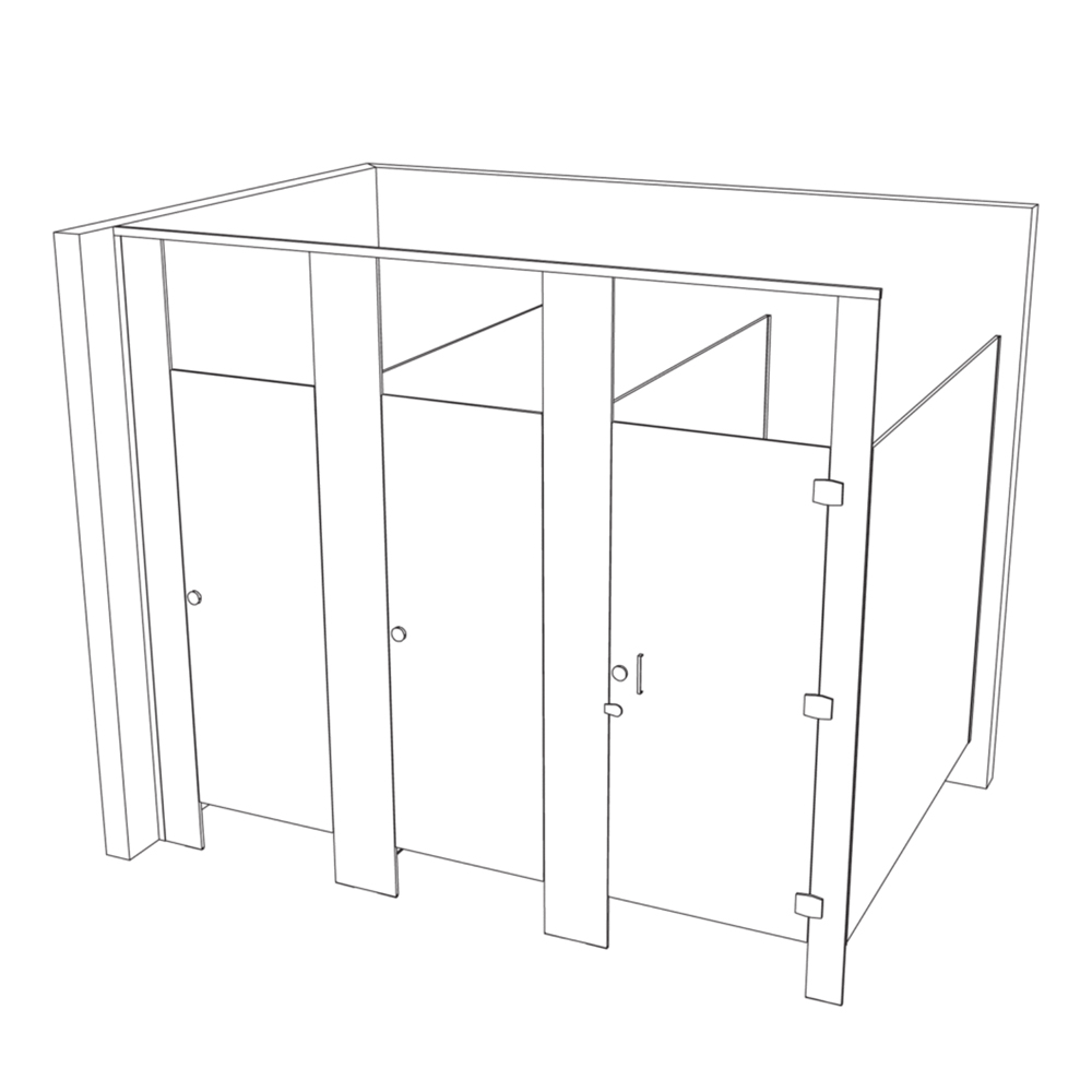 Windsor Cubicle Partition Line Drawing