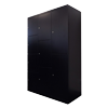 Black Steel Locker Bank