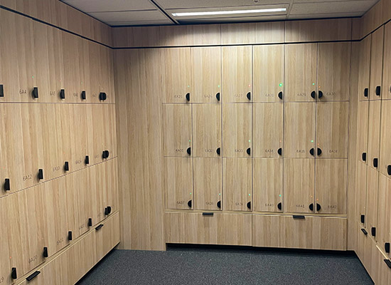 Locker Project oak laminate lockers