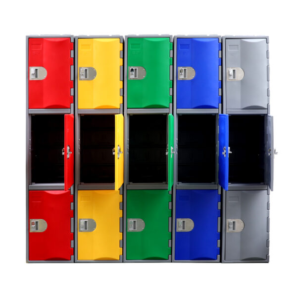 Steelco Heavy Duty Plastic Three Door Locker - Image 7