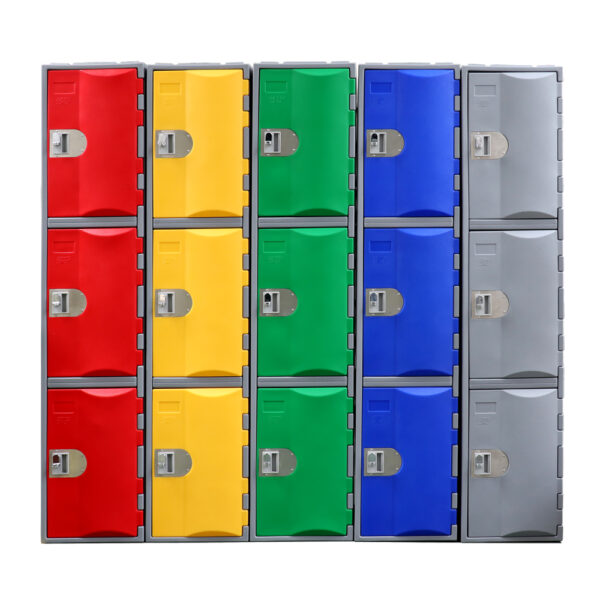 Steelco Heavy Duty Plastic Three Door Locker - Image 6