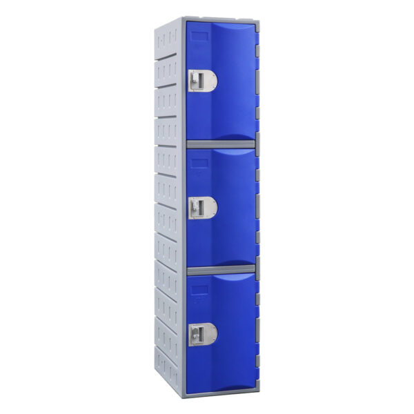 Steelco Heavy Duty Plastic Three Door Locker - Image 2