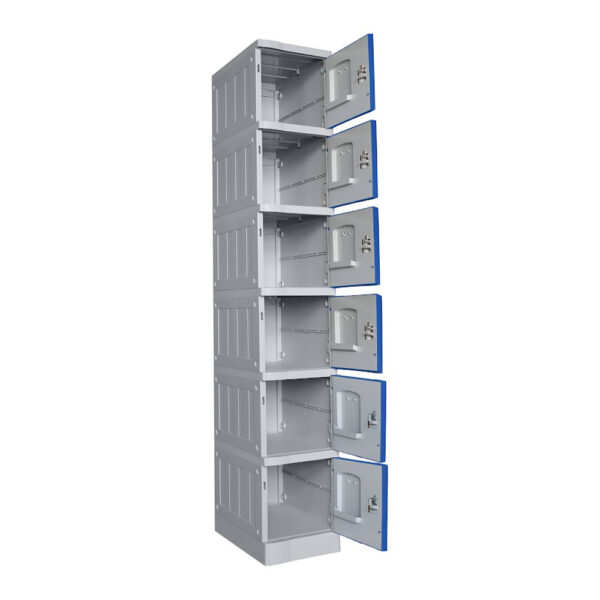 Steelco 6 Door ABS Plastic Locker - Triple - Image 2