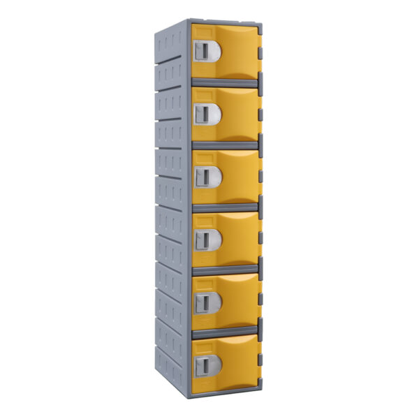 Steelco Heavy Duty Plastic Six Door Locker - Image 3