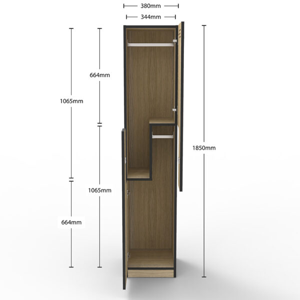 Step Door Melamine Locker - Image 4