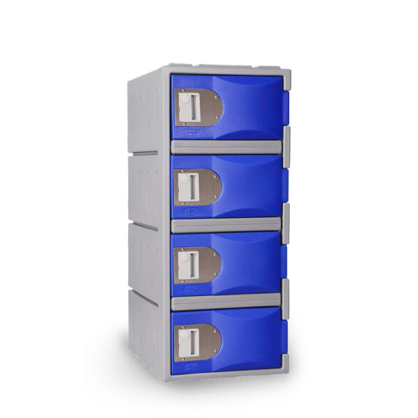 Steelco 4 Door Heavy Duty Plastic Locker - Half Height - Image 2