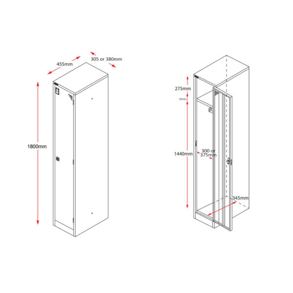 Go Steel Single Door Locker - Image 5