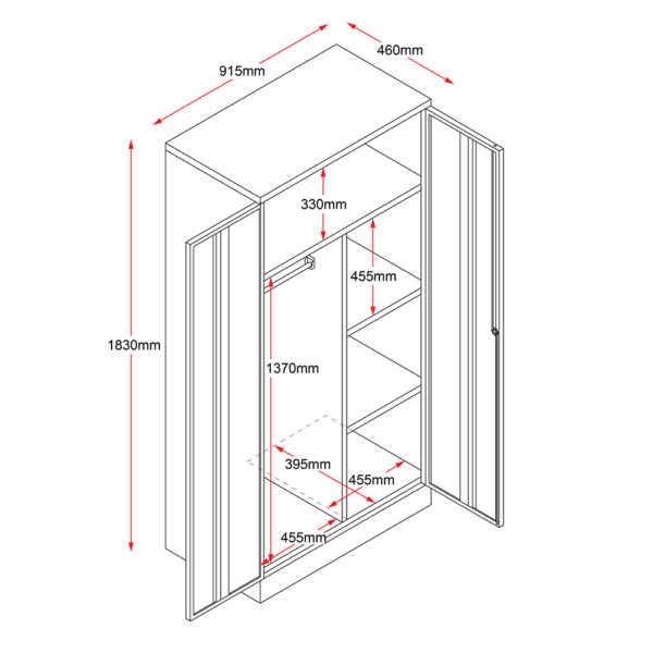 GO Steel Wardrobe Cupboard - Image 4