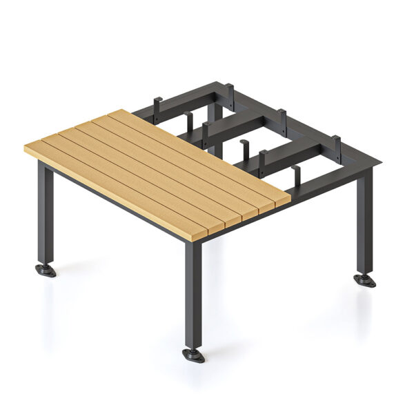Bank of 3 Locker Seat + Stand