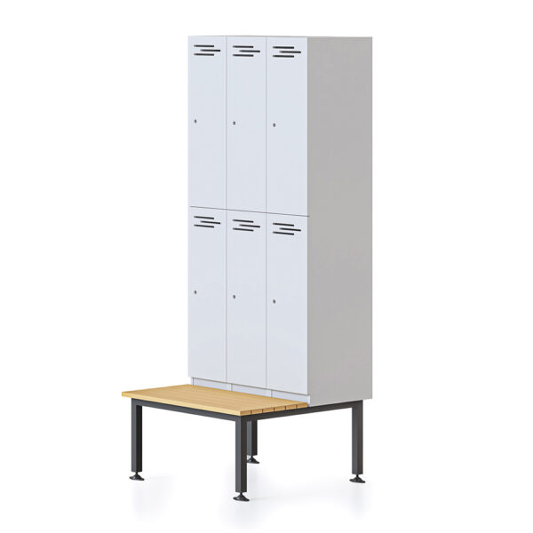 Bank of 3 Locker Seat + Stand