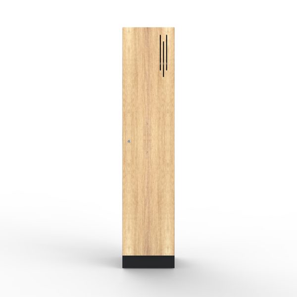 Steelco Laminate Locker Single Door Natural Oak