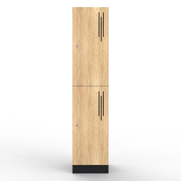 Steelco Laminate Locker 2 door natural oak