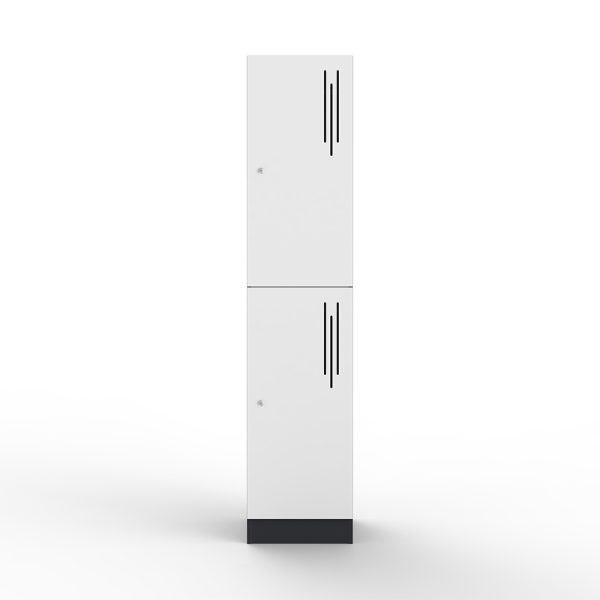 Steelco Laminate Locker 2 door white