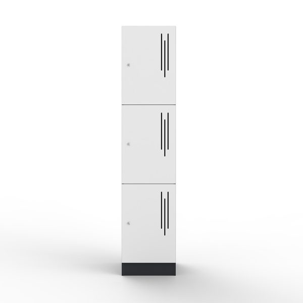 Steelco Laminate Locker 3 Door White