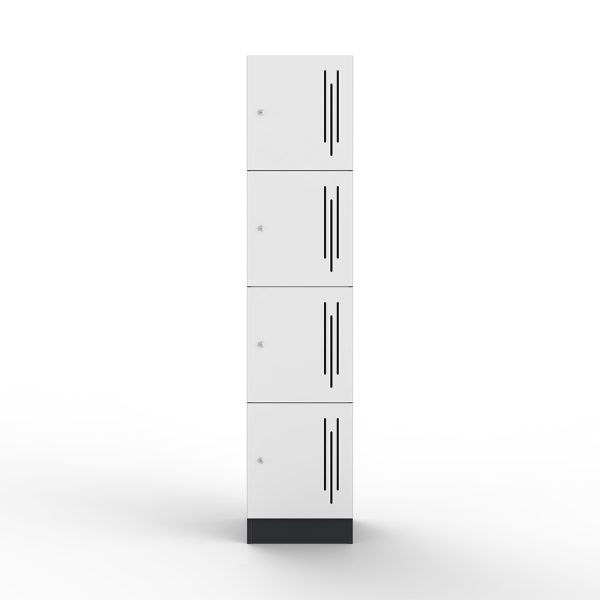 Steelco Laminate Locker 4 Door White